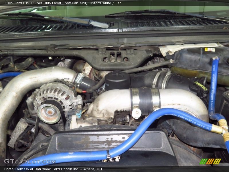 Oxford White / Tan 2005 Ford F350 Super Duty Lariat Crew Cab 4x4