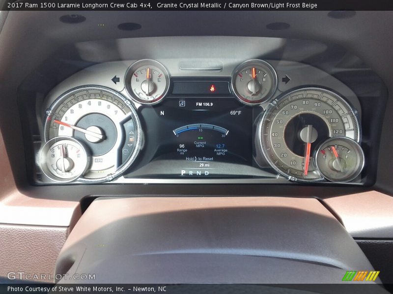 Granite Crystal Metallic / Canyon Brown/Light Frost Beige 2017 Ram 1500 Laramie Longhorn Crew Cab 4x4