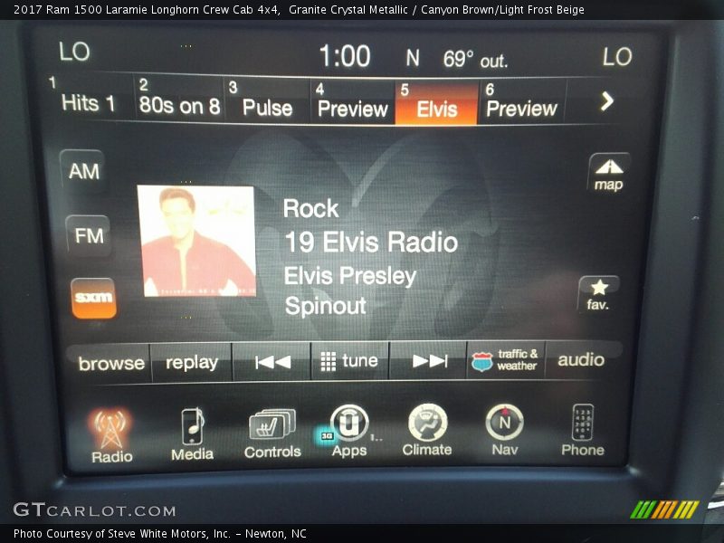 Granite Crystal Metallic / Canyon Brown/Light Frost Beige 2017 Ram 1500 Laramie Longhorn Crew Cab 4x4