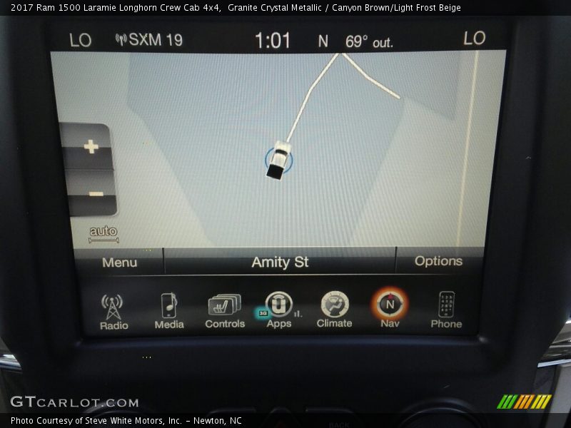 Granite Crystal Metallic / Canyon Brown/Light Frost Beige 2017 Ram 1500 Laramie Longhorn Crew Cab 4x4
