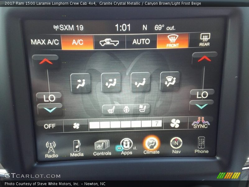 Granite Crystal Metallic / Canyon Brown/Light Frost Beige 2017 Ram 1500 Laramie Longhorn Crew Cab 4x4