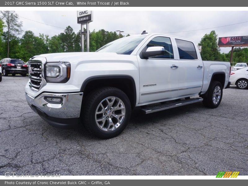 White Frost Tricoat / Jet Black 2017 GMC Sierra 1500 SLT Crew Cab