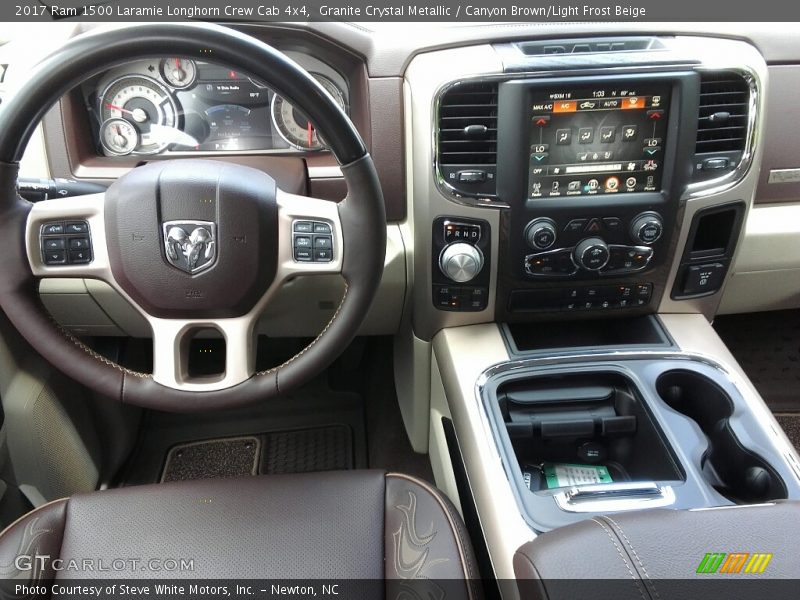 Granite Crystal Metallic / Canyon Brown/Light Frost Beige 2017 Ram 1500 Laramie Longhorn Crew Cab 4x4