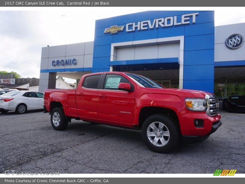 Cardinal Red / Jet Black 2017 GMC Canyon SLE Crew Cab