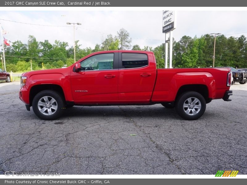 Cardinal Red / Jet Black 2017 GMC Canyon SLE Crew Cab