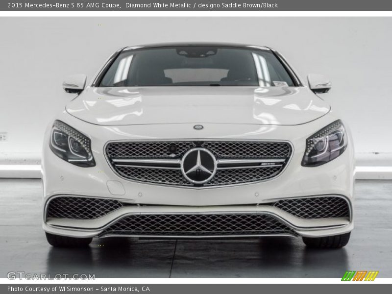 Diamond White Metallic / designo Saddle Brown/Black 2015 Mercedes-Benz S 65 AMG Coupe