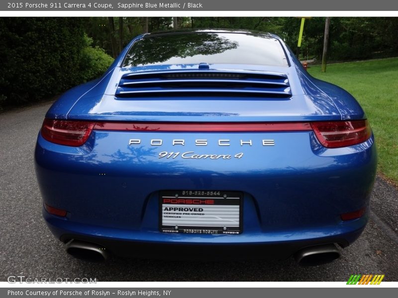 Sapphire Blue Metallic / Black 2015 Porsche 911 Carrera 4 Coupe