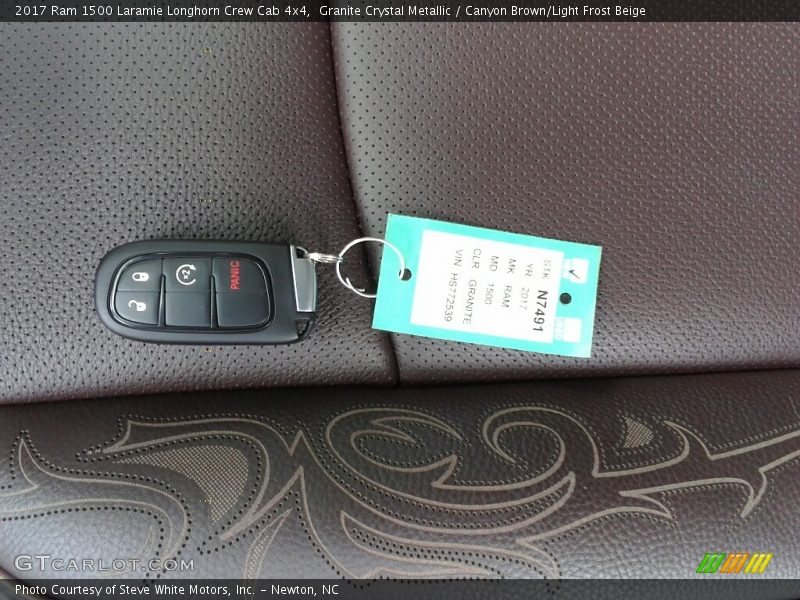Granite Crystal Metallic / Canyon Brown/Light Frost Beige 2017 Ram 1500 Laramie Longhorn Crew Cab 4x4