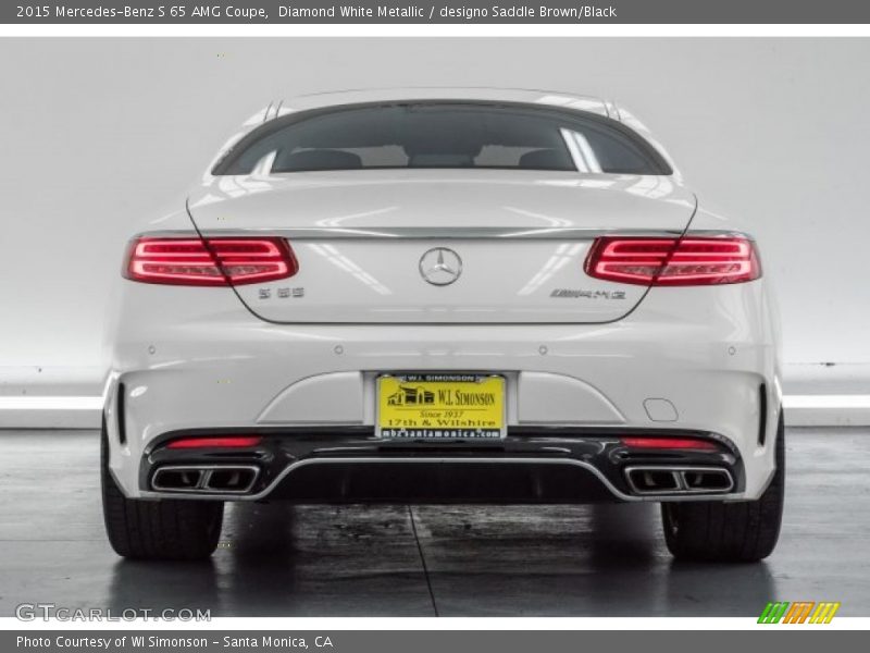 Diamond White Metallic / designo Saddle Brown/Black 2015 Mercedes-Benz S 65 AMG Coupe