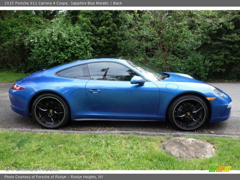 Sapphire Blue Metallic / Black 2015 Porsche 911 Carrera 4 Coupe