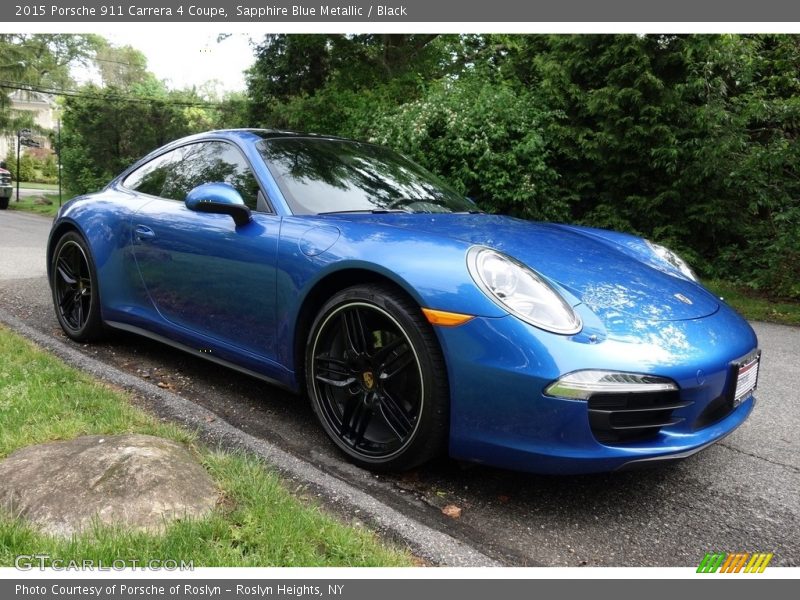 Sapphire Blue Metallic / Black 2015 Porsche 911 Carrera 4 Coupe