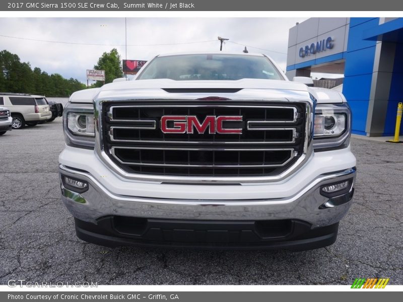 Summit White / Jet Black 2017 GMC Sierra 1500 SLE Crew Cab