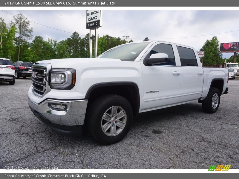 Summit White / Jet Black 2017 GMC Sierra 1500 SLE Crew Cab