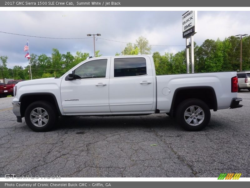Summit White / Jet Black 2017 GMC Sierra 1500 SLE Crew Cab