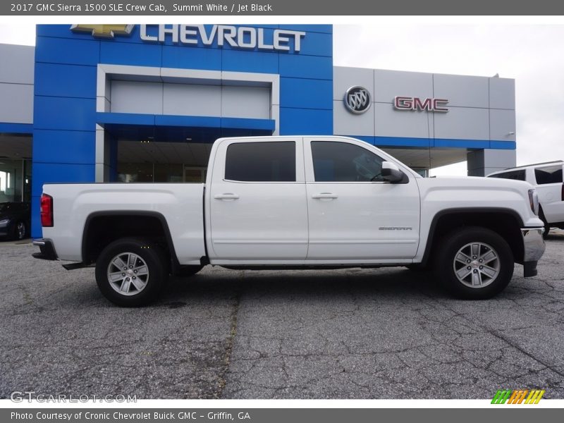 Summit White / Jet Black 2017 GMC Sierra 1500 SLE Crew Cab