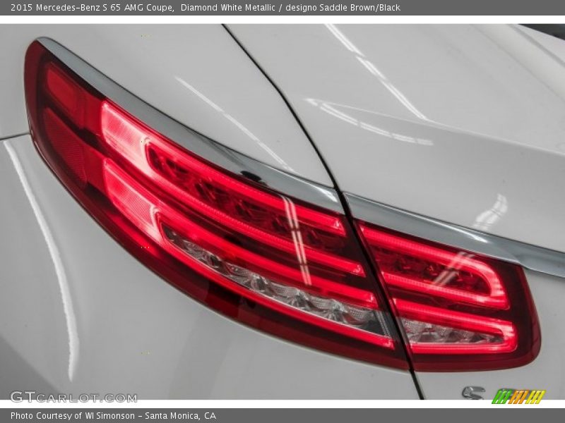 Diamond White Metallic / designo Saddle Brown/Black 2015 Mercedes-Benz S 65 AMG Coupe