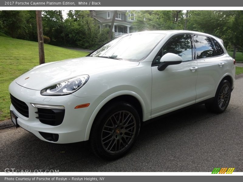 White / Black 2017 Porsche Cayenne Platinum Edition