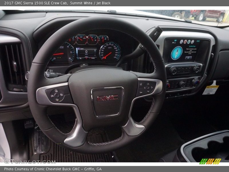 Summit White / Jet Black 2017 GMC Sierra 1500 SLE Crew Cab