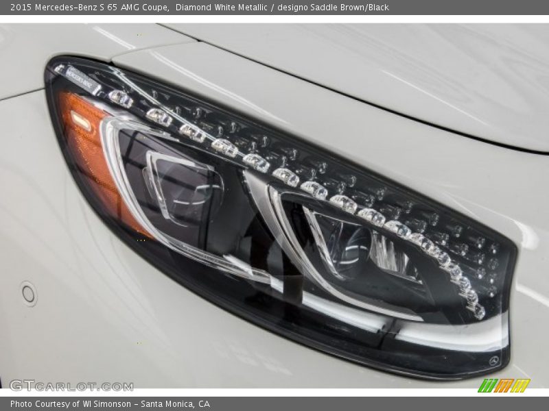 Diamond White Metallic / designo Saddle Brown/Black 2015 Mercedes-Benz S 65 AMG Coupe