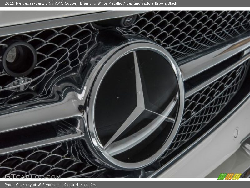 Diamond White Metallic / designo Saddle Brown/Black 2015 Mercedes-Benz S 65 AMG Coupe