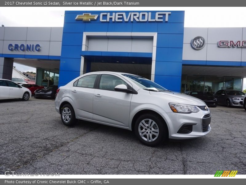 Silver Ice Metallic / Jet Black/Dark Titanium 2017 Chevrolet Sonic LS Sedan