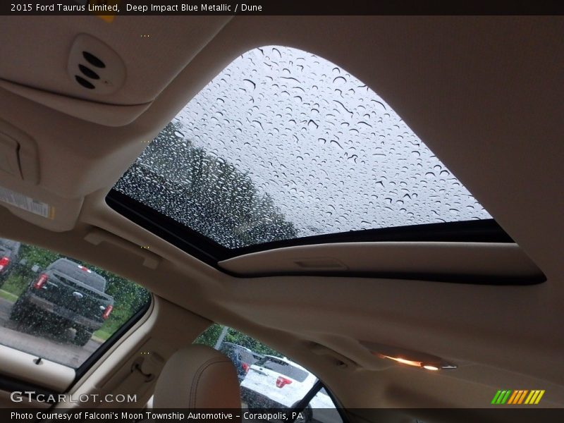 Deep Impact Blue Metallic / Dune 2015 Ford Taurus Limited