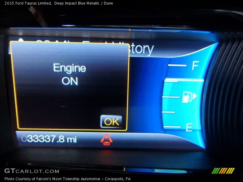 Deep Impact Blue Metallic / Dune 2015 Ford Taurus Limited