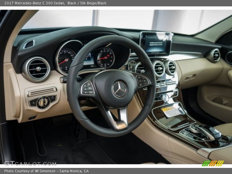 Black / Silk Beige/Black 2017 Mercedes-Benz C 300 Sedan