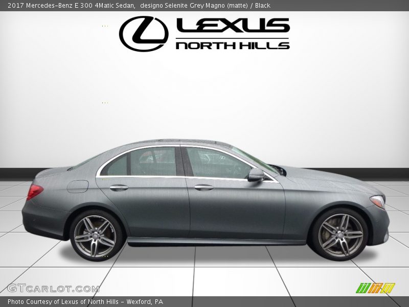 designo Selenite Grey Magno (matte) / Black 2017 Mercedes-Benz E 300 4Matic Sedan