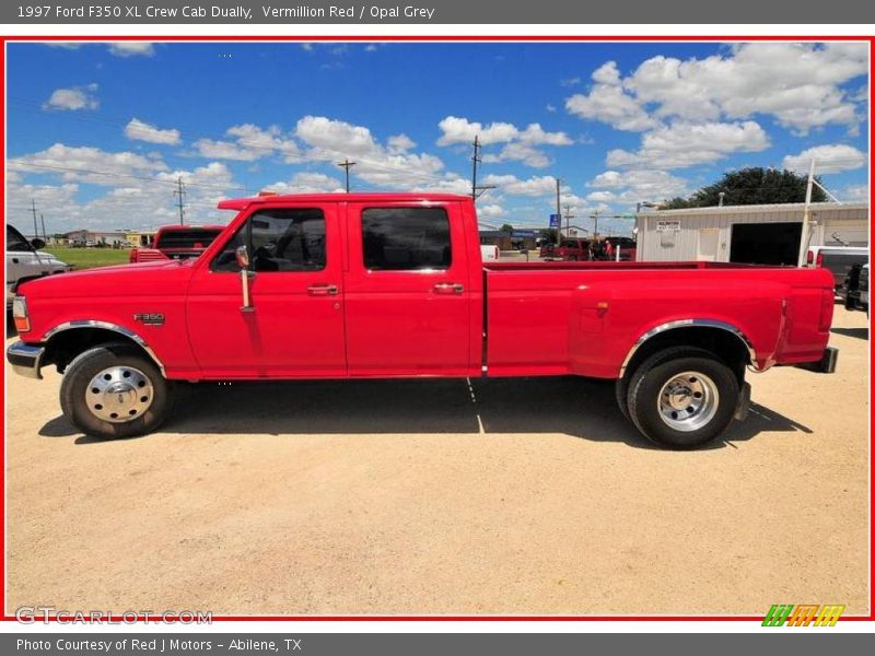 Vermillion Red / Opal Grey 1997 Ford F350 XL Crew Cab Dually