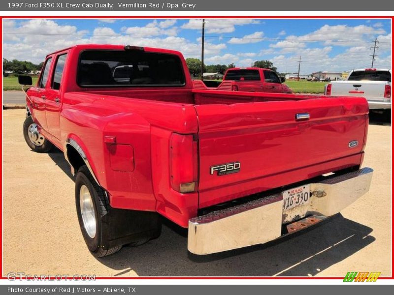 Vermillion Red / Opal Grey 1997 Ford F350 XL Crew Cab Dually