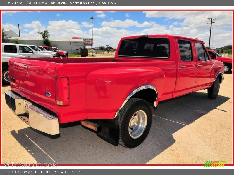 Vermillion Red / Opal Grey 1997 Ford F350 XL Crew Cab Dually