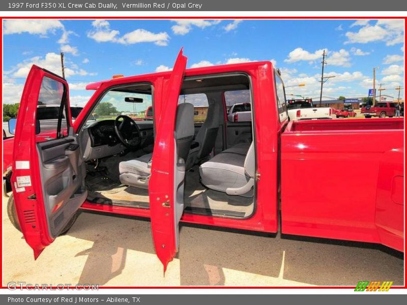Vermillion Red / Opal Grey 1997 Ford F350 XL Crew Cab Dually
