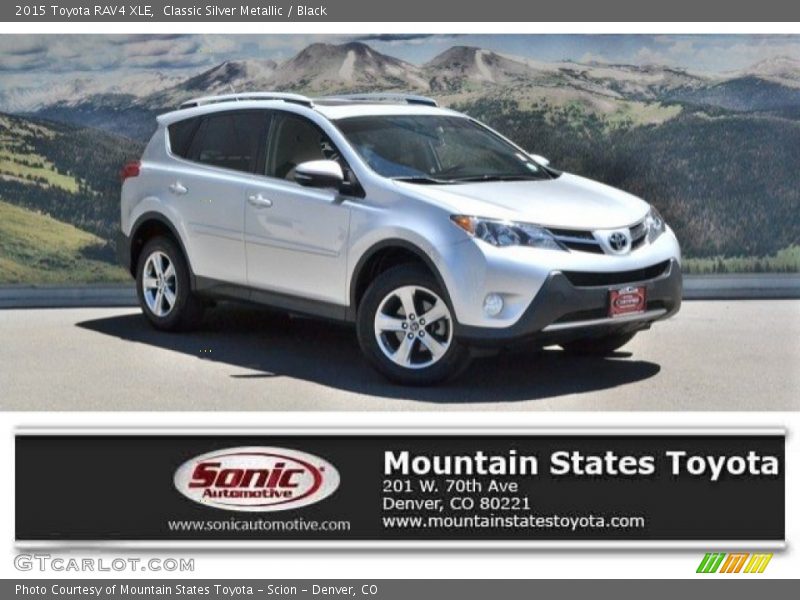 Classic Silver Metallic / Black 2015 Toyota RAV4 XLE