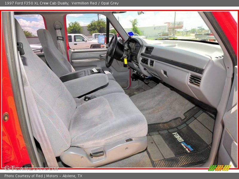 Vermillion Red / Opal Grey 1997 Ford F350 XL Crew Cab Dually