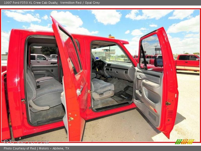 Vermillion Red / Opal Grey 1997 Ford F350 XL Crew Cab Dually