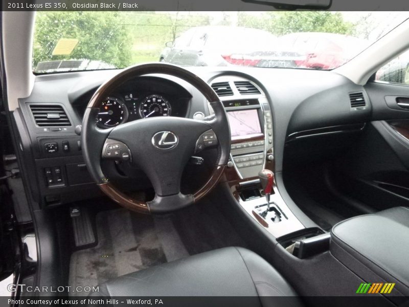 Obsidian Black / Black 2011 Lexus ES 350