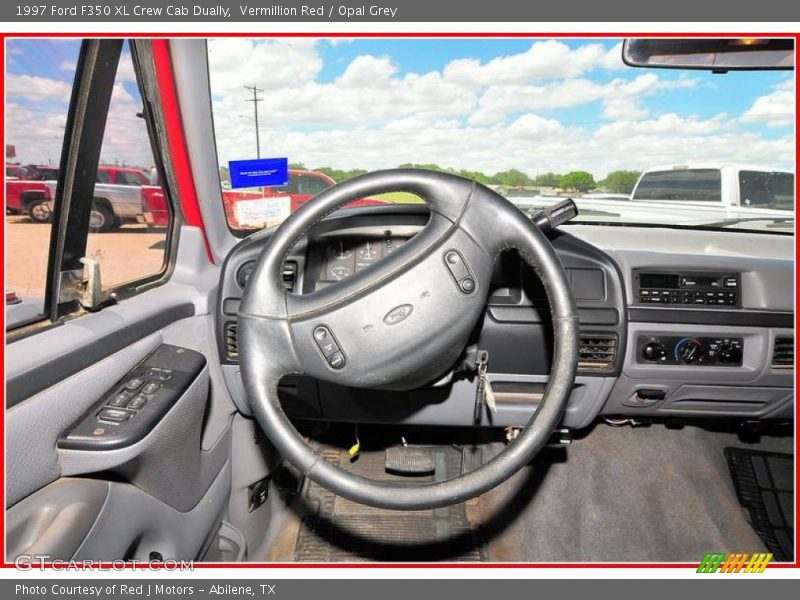 Vermillion Red / Opal Grey 1997 Ford F350 XL Crew Cab Dually