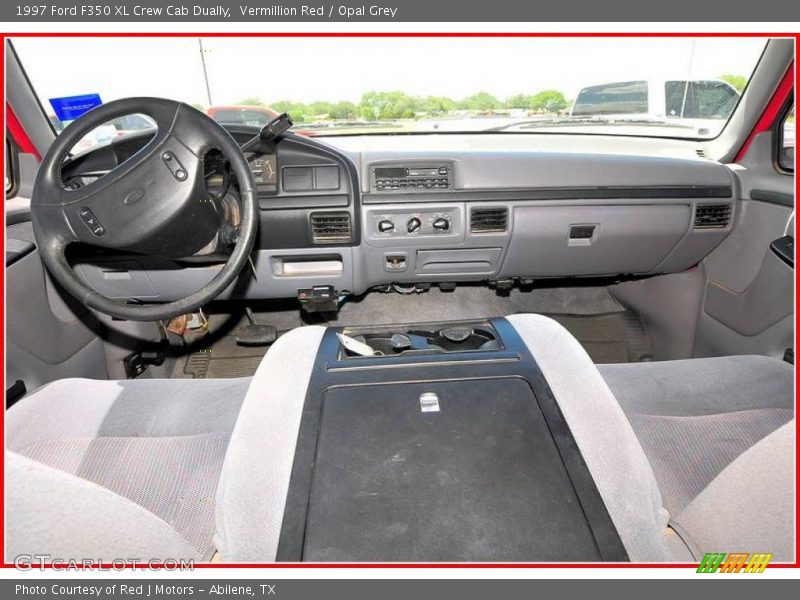 Vermillion Red / Opal Grey 1997 Ford F350 XL Crew Cab Dually
