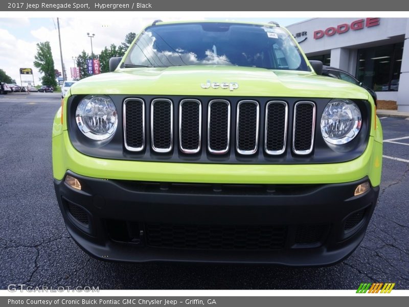 Hypergreen / Black 2017 Jeep Renegade Sport