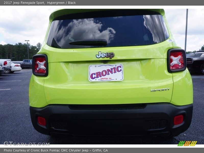 Hypergreen / Black 2017 Jeep Renegade Sport