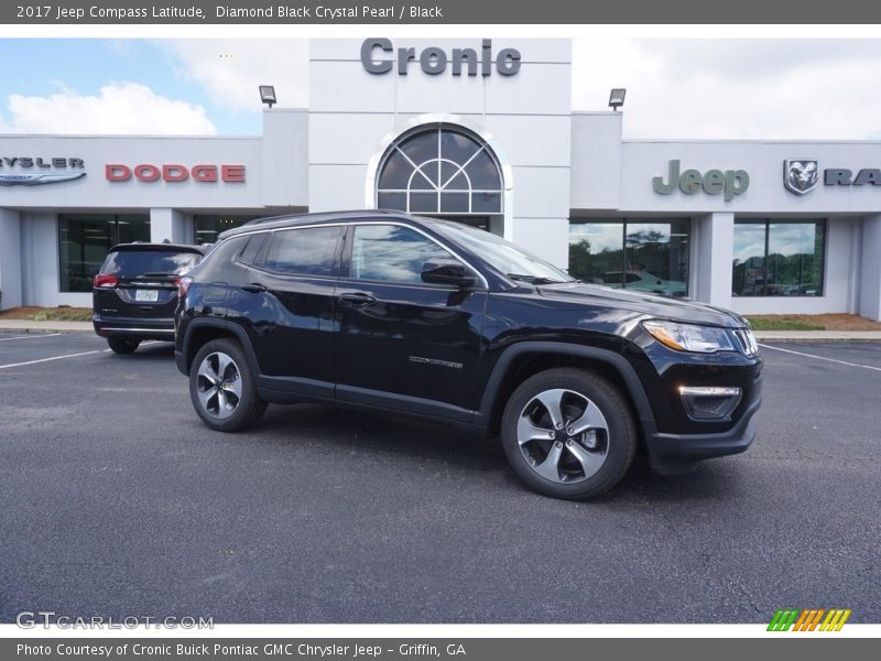 Diamond Black Crystal Pearl / Black 2017 Jeep Compass Latitude