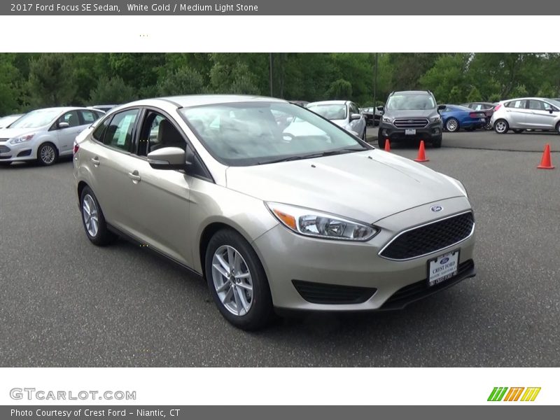 White Gold / Medium Light Stone 2017 Ford Focus SE Sedan