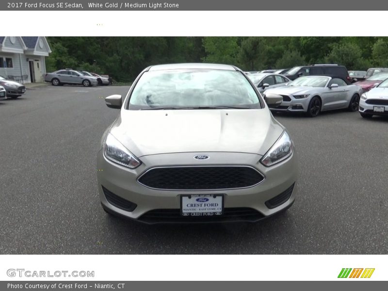 White Gold / Medium Light Stone 2017 Ford Focus SE Sedan