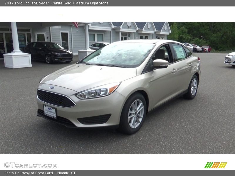 White Gold / Medium Light Stone 2017 Ford Focus SE Sedan