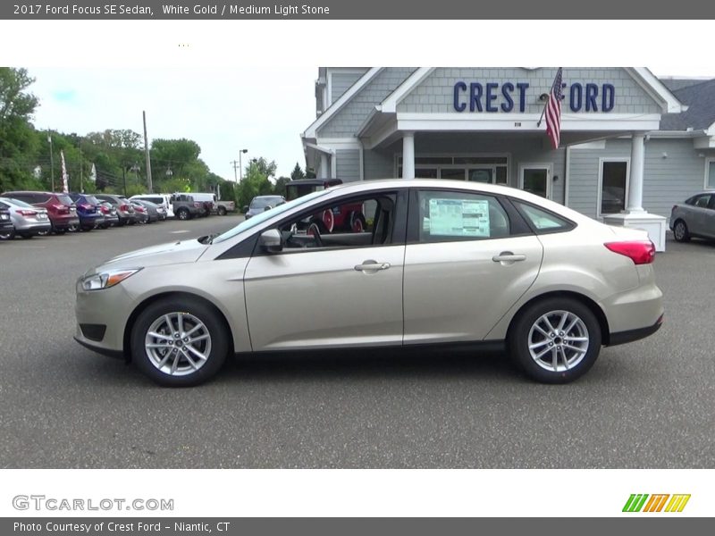 White Gold / Medium Light Stone 2017 Ford Focus SE Sedan