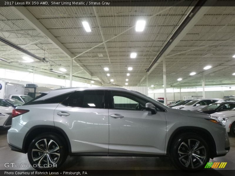 Silver Lining Metallic / Stratus Gray 2017 Lexus RX 350 AWD