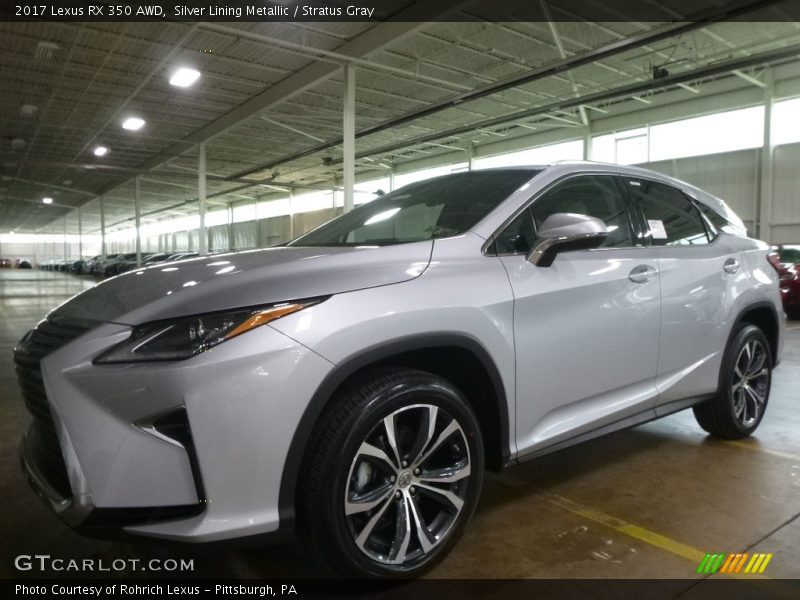 Silver Lining Metallic / Stratus Gray 2017 Lexus RX 350 AWD