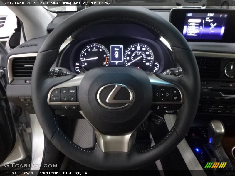 Silver Lining Metallic / Stratus Gray 2017 Lexus RX 350 AWD