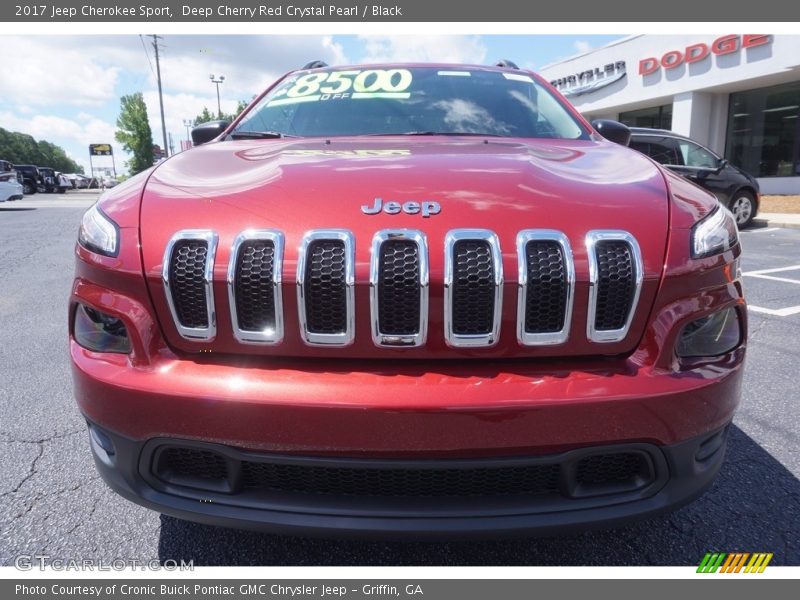 Deep Cherry Red Crystal Pearl / Black 2017 Jeep Cherokee Sport